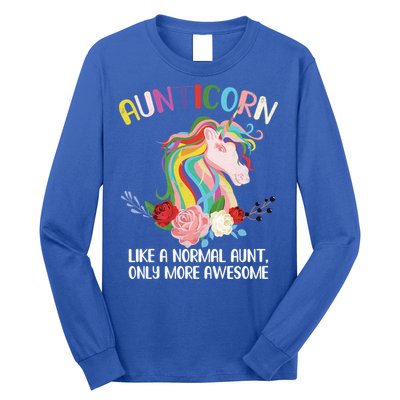 Aunticorn Great Gift Unicorn For Aunties Design Funny Gift Long Sleeve Shirt