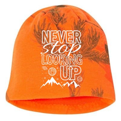 Astronomy Great Gift Never Stop Looking Up Constellations Sky Tee Gift Kati - Camo Knit Beanie