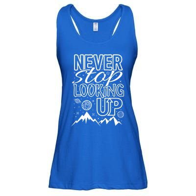 Astronomy Great Gift Never Stop Looking Up Constellations Sky Tee Gift Ladies Essential Flowy Tank