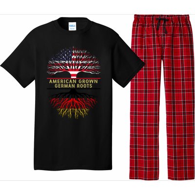 American Grown Ger Roots America Gery Tree Flag Gift Pajama Set