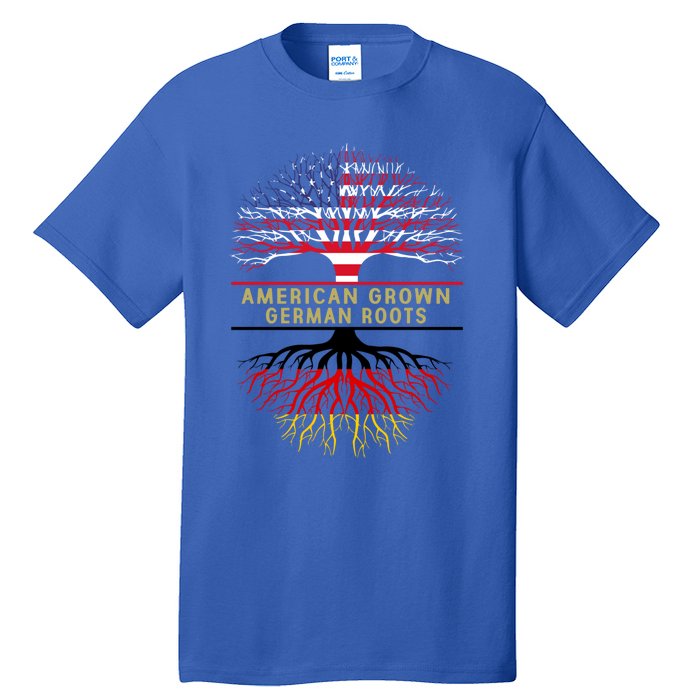 American Grown Ger Roots America Gery Tree Flag Gift Tall T-Shirt