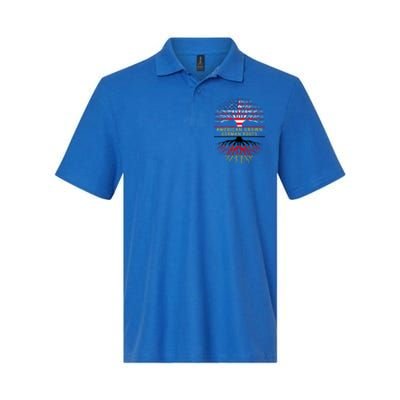 American Grown Ger Roots America Gery Tree Flag Gift Softstyle Adult Sport Polo