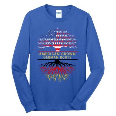 American Grown Ger Roots America Gery Tree Flag Gift Tall Long Sleeve T-Shirt