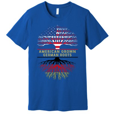 American Grown Ger Roots America Gery Tree Flag Gift Premium T-Shirt