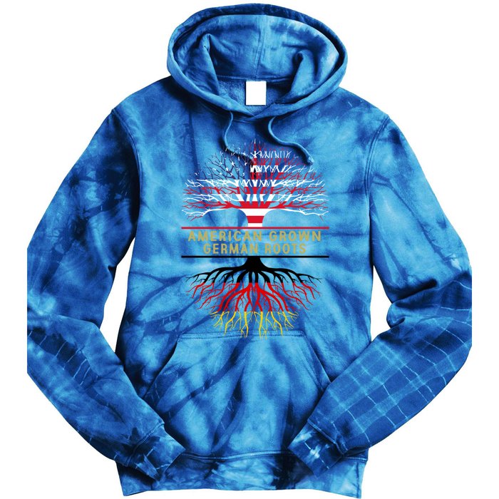 American Grown Ger Roots America Gery Tree Flag Gift Tie Dye Hoodie