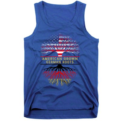 American Grown Ger Roots America Gery Tree Flag Gift Tank Top