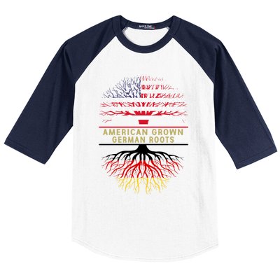 American Grown Ger Roots America Gery Tree Flag Gift Baseball Sleeve Shirt