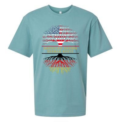 American Grown Ger Roots America Gery Tree Flag Gift Sueded Cloud Jersey T-Shirt