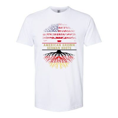 American Grown Ger Roots America Gery Tree Flag Gift Softstyle CVC T-Shirt