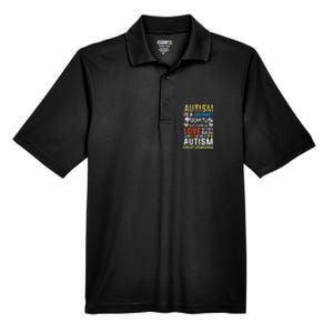 Autism Grandma Great Grandma Journey Quote Autism Awareness Men's Origin Performance Pique Polo