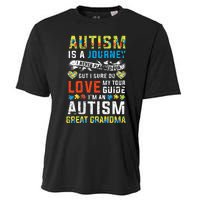 Autism Grandma Great Grandma Journey Quote Autism Awareness Cooling Performance Crew T-Shirt