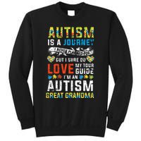 Autism Grandma Great Grandma Journey Quote Autism Awareness Sweatshirt