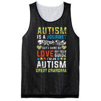 Autism Grandma Great Grandma Journey Quote Autism Awareness Mesh Reversible Basketball Jersey Tank