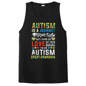 Autism Grandma Great Grandma Journey Quote Autism Awareness PosiCharge Competitor Tank