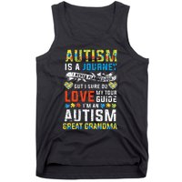 Autism Grandma Great Grandma Journey Quote Autism Awareness Tank Top