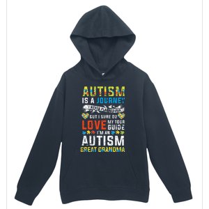 Autism Grandma Great Grandma Journey Quote Autism Awareness Urban Pullover Hoodie