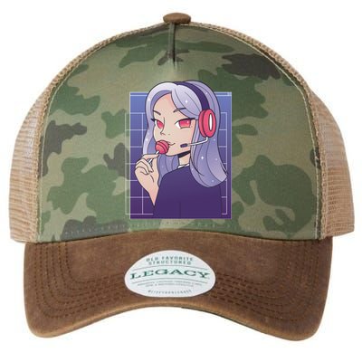 Anime Gamer Girl Lollipop Cute Legacy Tie Dye Trucker Hat