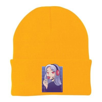 Anime Gamer Girl Lollipop Cute Knit Cap Winter Beanie