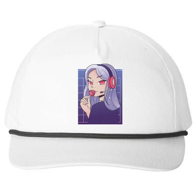 Anime Gamer Girl Lollipop Cute Snapback Five-Panel Rope Hat