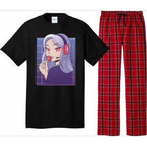 Anime Gamer Girl Lollipop Cute Pajama Set