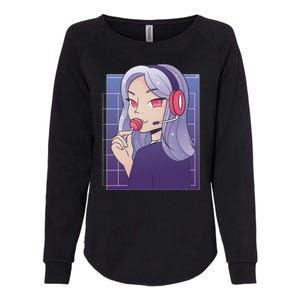 Anime Gamer Girl Lollipop Cute Womens California Wash Sweatshirt