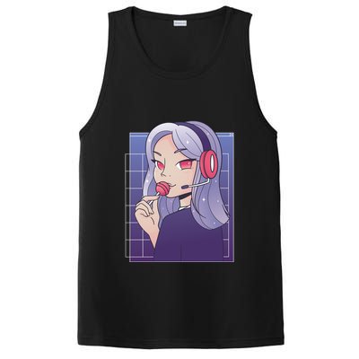 Anime Gamer Girl Lollipop Cute PosiCharge Competitor Tank
