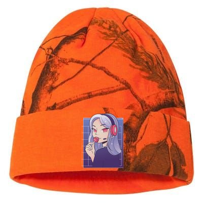 Anime Gamer Girl Lollipop Cute Kati Licensed 12" Camo Beanie