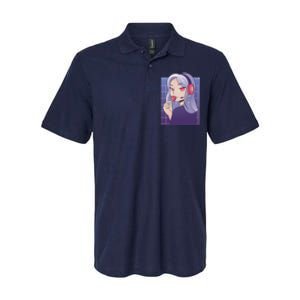 Anime Gamer Girl Lollipop Cute Softstyle Adult Sport Polo