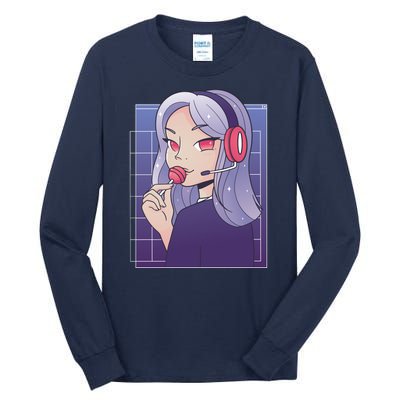 Anime Gamer Girl Lollipop Cute Tall Long Sleeve T-Shirt