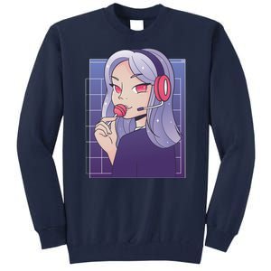 Anime Gamer Girl Lollipop Cute Tall Sweatshirt