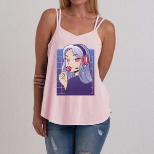 Anime Gamer Girl Lollipop Cute Women's Strappy Tank