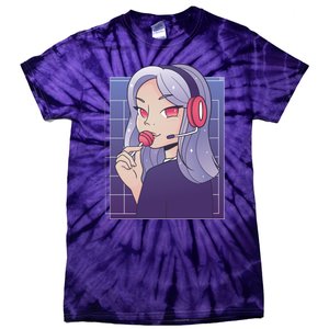 Anime Gamer Girl Lollipop Cute Tie-Dye T-Shirt