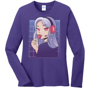 Anime Gamer Girl Lollipop Cute Ladies Long Sleeve Shirt