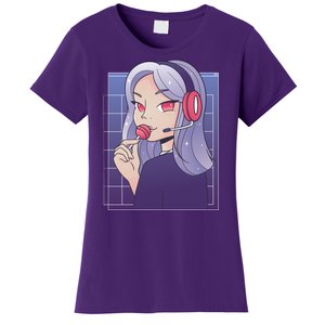 Anime Gamer Girl Lollipop Cute Women's T-Shirt