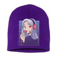 Anime Gamer Girl Lollipop Cute Short Acrylic Beanie