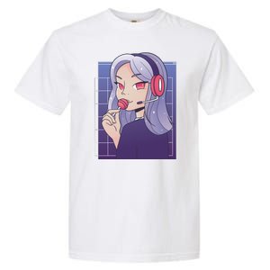 Anime Gamer Girl Lollipop Cute Garment-Dyed Heavyweight T-Shirt