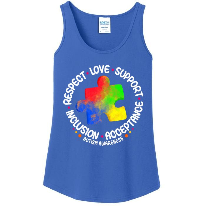 Autism Great Gift Respect Love Support Autism Awareness Cool Gift Ladies Essential Tank