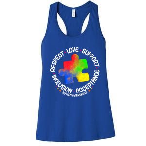 Autism Great Gift Respect Love Support Autism Awareness Cool Gift Women's Racerback Tank