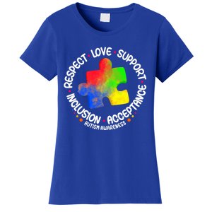 Autism Great Gift Respect Love Support Autism Awareness Cool Gift Women's T-Shirt