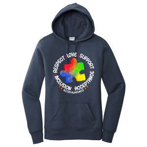 Autism Great Gift Respect Love Support Autism Awareness Cool Gift Women's Pullover Hoodie