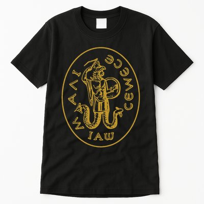 Abraxas Gnostic God Amulet Templar Gnosticism Tall T-Shirt