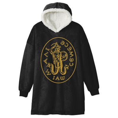Abraxas Gnostic God Amulet Templar Gnosticism Hooded Wearable Blanket