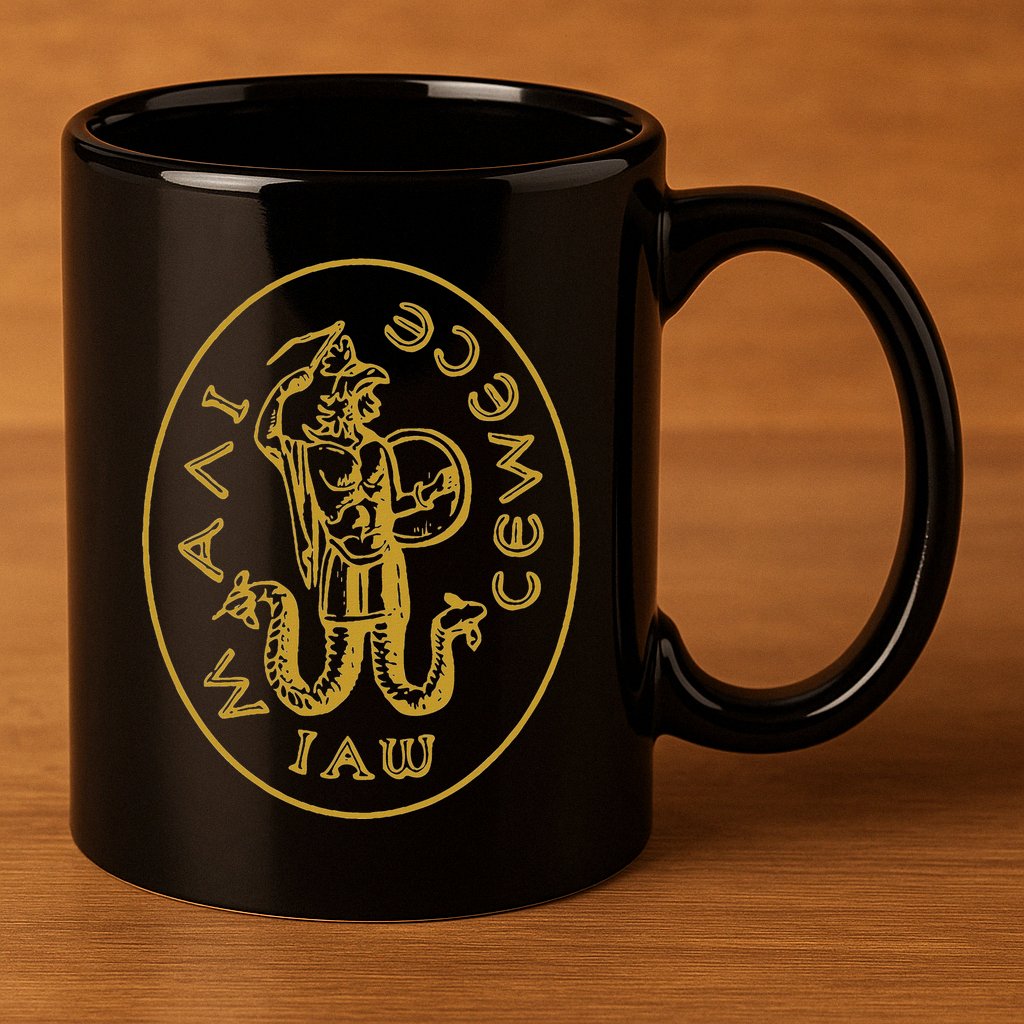 Abraxas Gnostic God Amulet Templar Gnosticism 11oz C Handle Ceramic Mug
