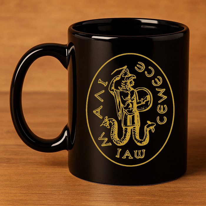 Abraxas Gnostic God Amulet Templar Gnosticism 11oz C Handle Ceramic Mug