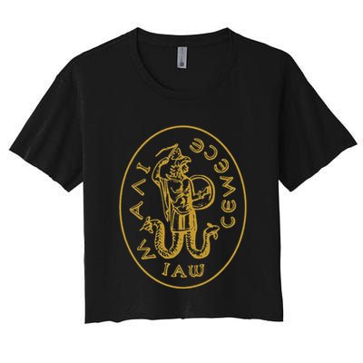 Abraxas Gnostic God Amulet Templar Gnosticism Crop Top