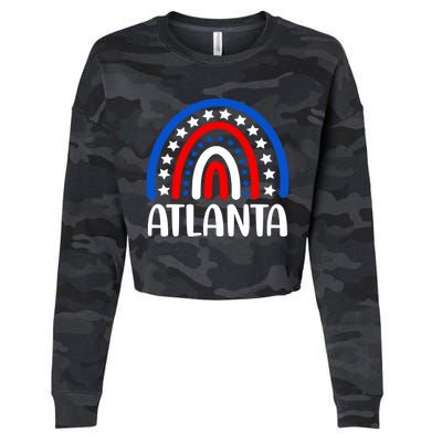 Atlanta Georgia Gift I Love Atlanta Georgia Usa Gift Cropped Pullover Crew