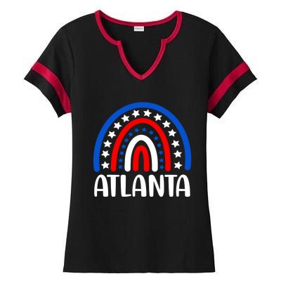 Atlanta Georgia Gift I Love Atlanta Georgia Usa Gift Ladies Halftime Notch Neck Tee