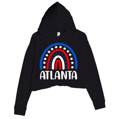 Atlanta Georgia Gift I Love Atlanta Georgia Usa Gift Crop Fleece Hoodie