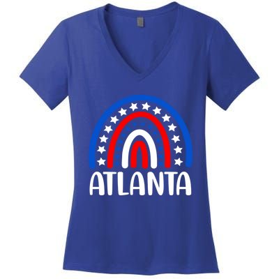 Atlanta Georgia Gift I Love Atlanta Georgia Usa Gift Women's V-Neck T-Shirt