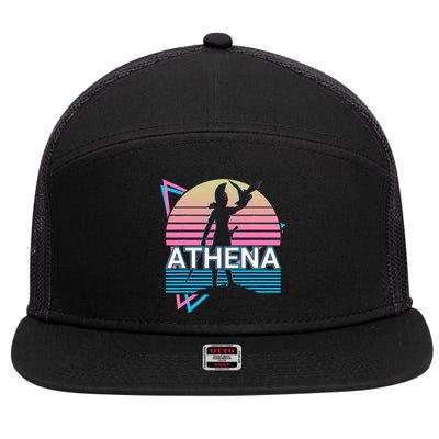 Athena Greek Goddess Of Wisdom And War 7 Panel Mesh Trucker Snapback Hat